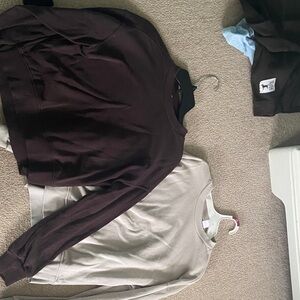 H&M Basic Beige and Brown Crewnecks